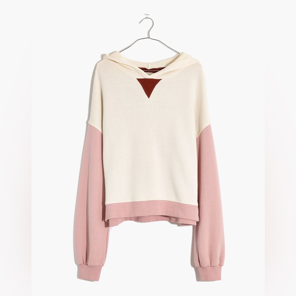 MADEWELL MWL Airyterry Hoodie Sweatshirt and Shorts Set in Colorblock - Picture 8 of 9